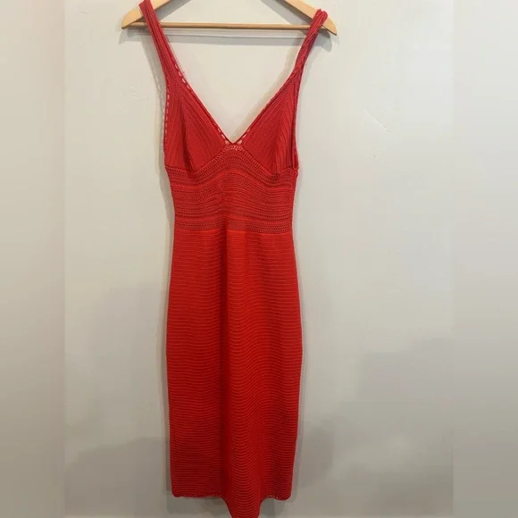 Ronny Kobo Red Crochet Dress - threedaughtersproperties.com